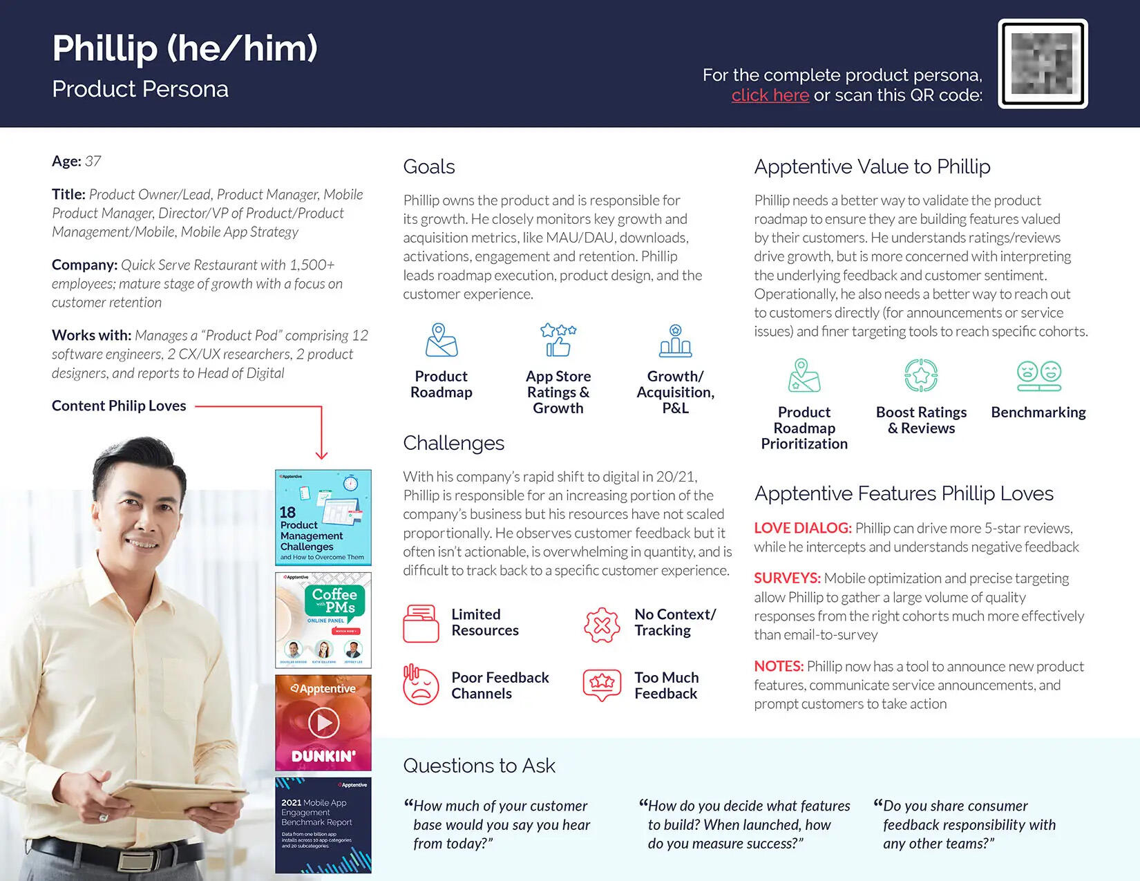 The product persona was a key target of Apptentive.